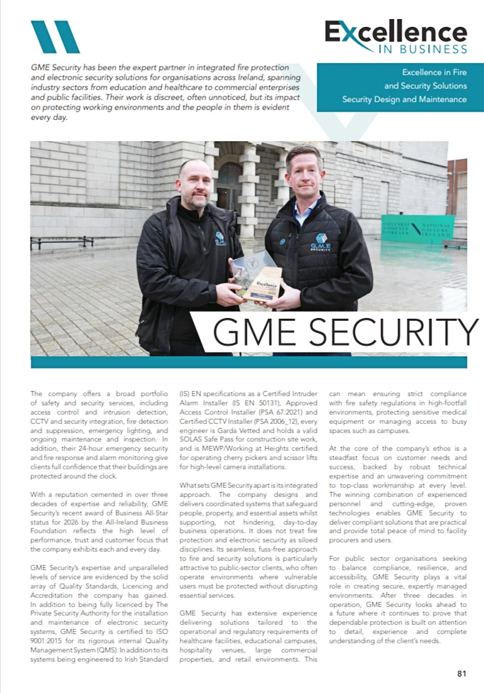 Business Allstar Accreditation for GME Security